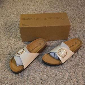 Evellyhootd Sandal Clog White Womens Size 9.5